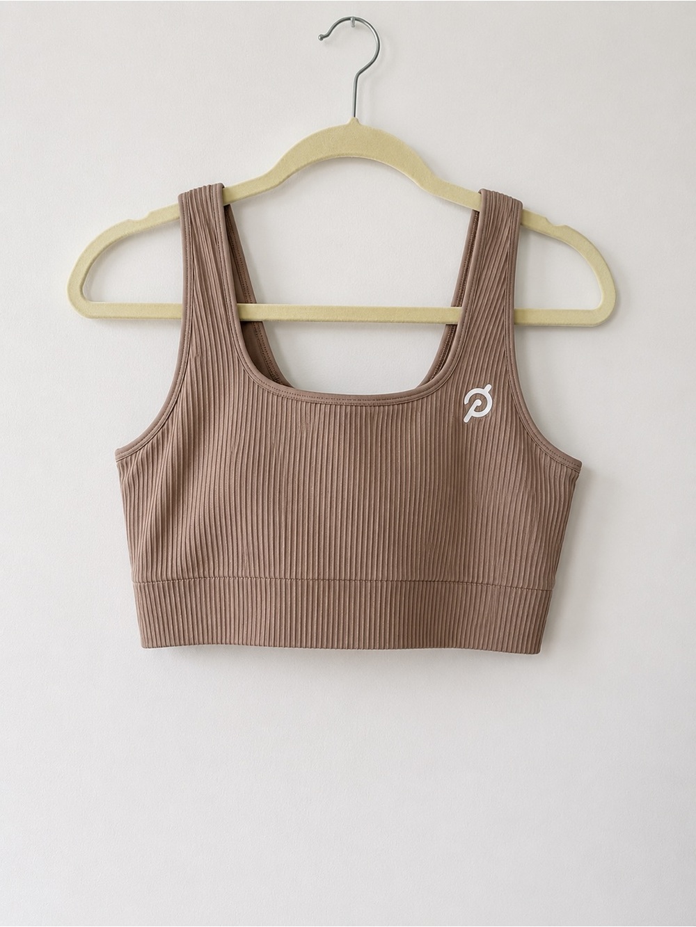 Peloton Ribbed Scoop Sports Bra - Taupe Brown